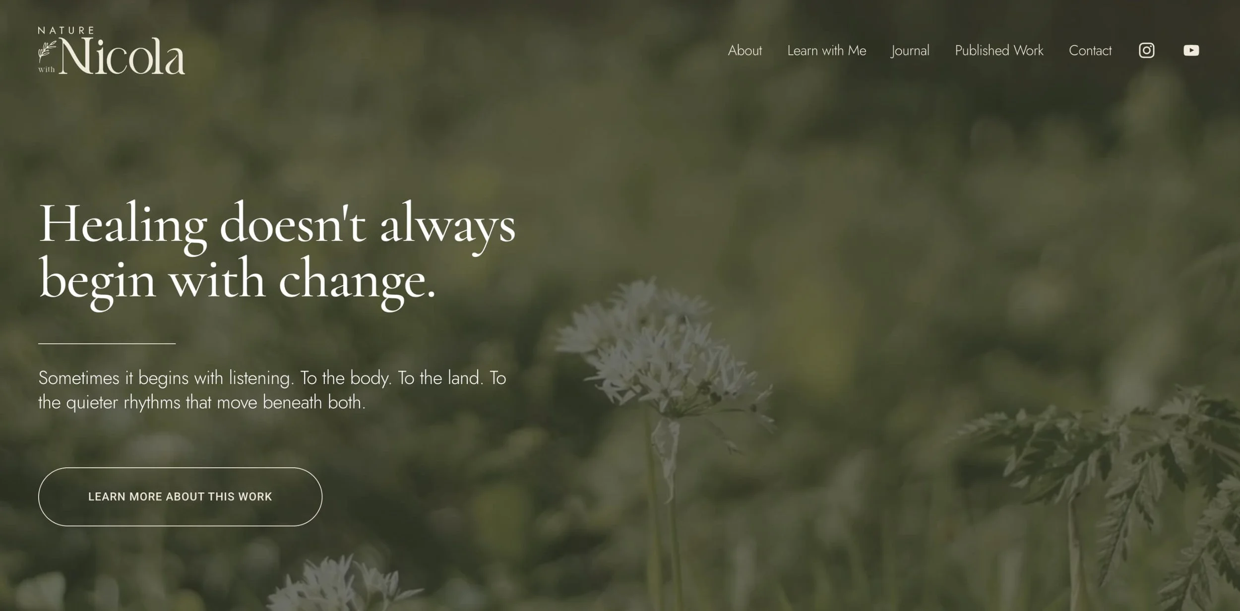 Nature with Nicola: Web Design