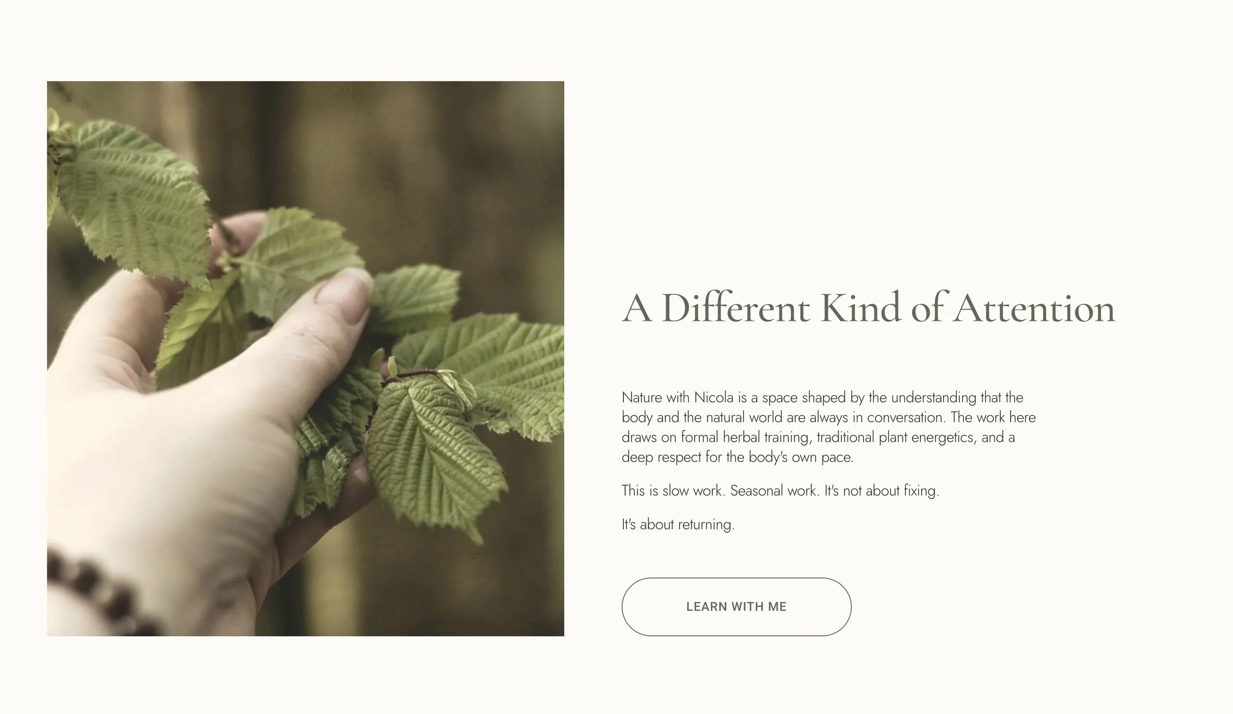 Nature with Nicola: Web Design